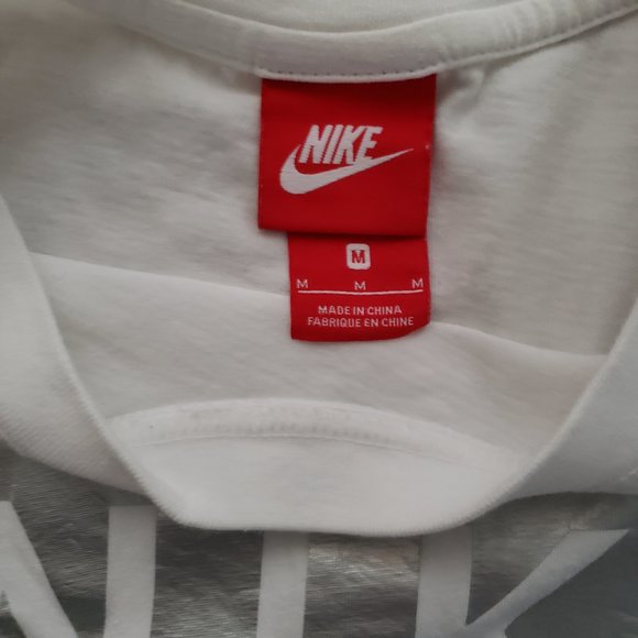 Pair of Sleeveless Nike Cotton Tees with Silver Letters Medium - Picture 9 of 10